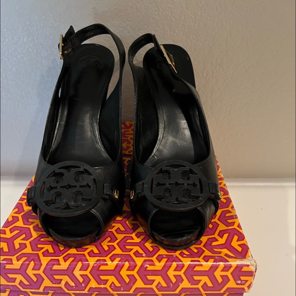 Tory Burch kaden leather sandals black sz 11